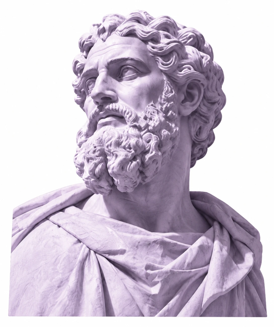 Lavender marble philosopher bust