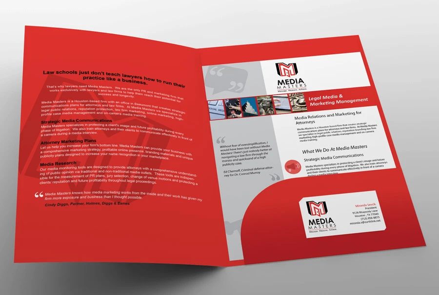 Media Masters Folder and Services Flyer