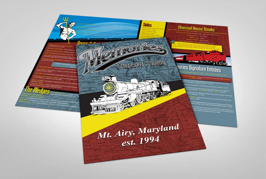 Memories Restaurant Menu Design